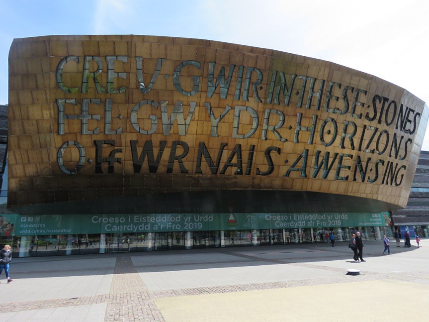 The front of the Wales Millennium Centre dome.