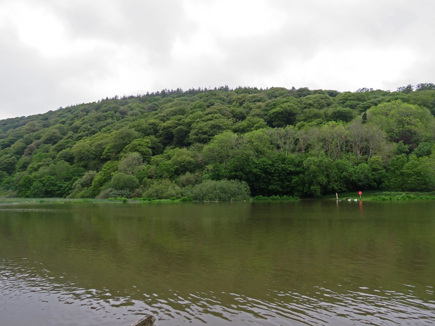 River crossing with a hill in the background.