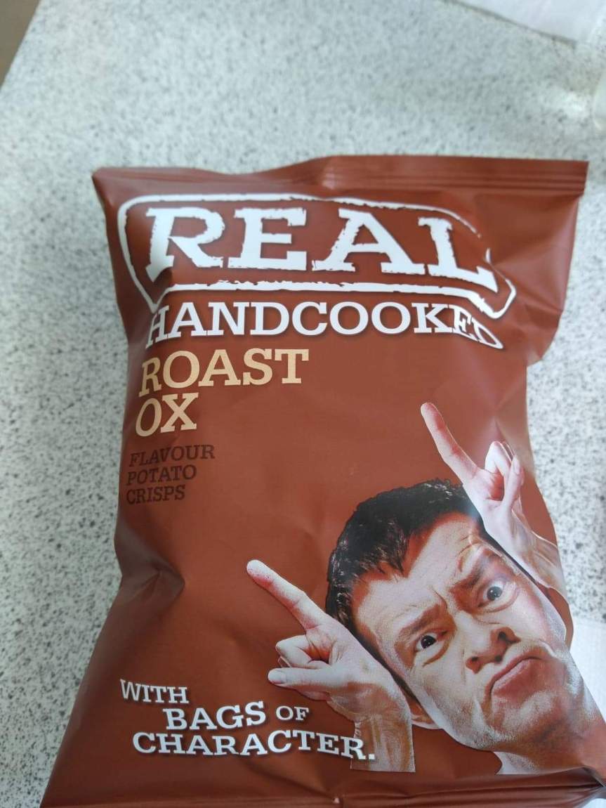 A bag of roast ox crisps